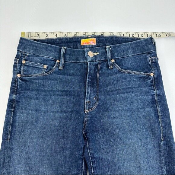 Mother Women's‎ Looker Ankle Fray Girl Crush Raw Hem Designer Jeans W26-28/L26 - Picture 8 of 11